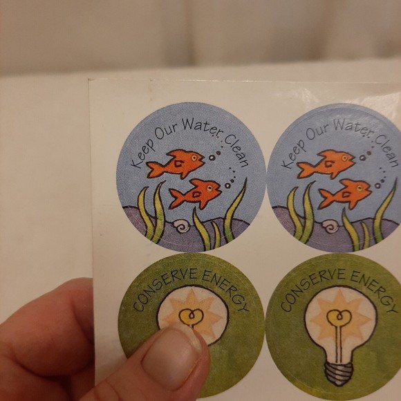 Vintage Stickers Art By Anita Lovitt 1994 The Trumpet Club Clean Planet READ - Picture 13 of 16